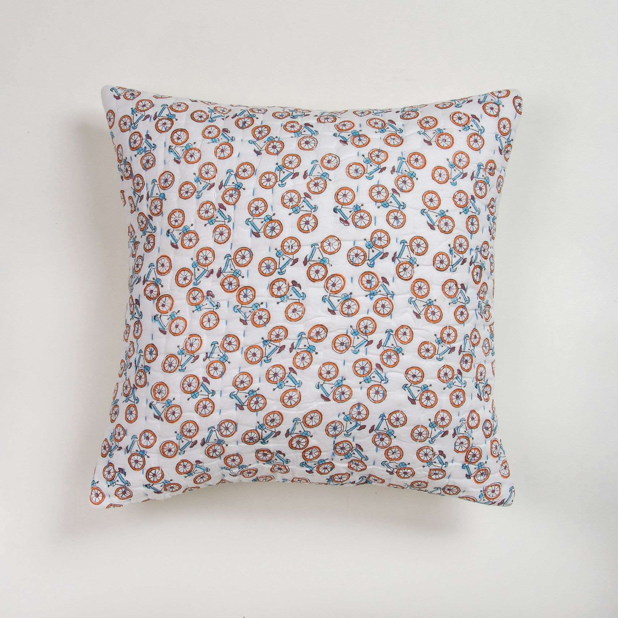 Hand Block Printed Cotton Kantha Cushion Covers